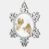Popcorn Schneeflocken Zinn-Ornament (Rechts)