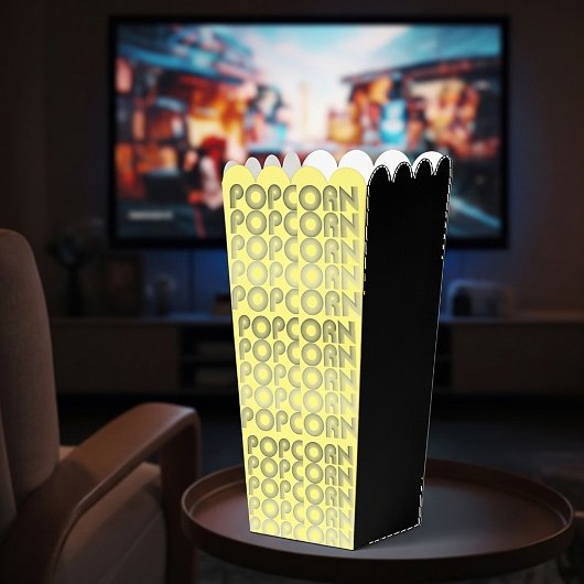 Popcorn, schwarz und gelb geschenkschachtel