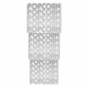 Popcorn, schwarz-weiß aufkleber (Vorderseite)