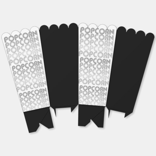 Popcorn, schwarz-weiß geschenkschachtel (Ungeklappt)