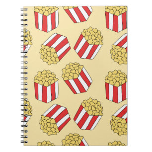 Popcorn seamless pattern. Vintage hand drawn illus Notizblock