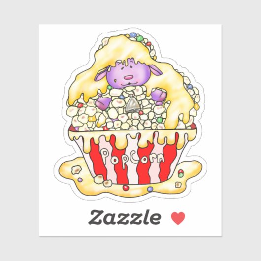 Popcorn Sheep | Aufkleber (Blatt)