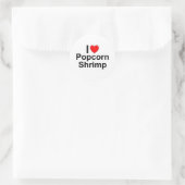 Popcorn Shrimp Runder Aufkleber (Tasche)