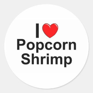 Popcorn Shrimp Runder Aufkleber