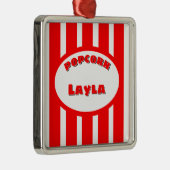 Popcorn Silbernes Ornament (Rechts)