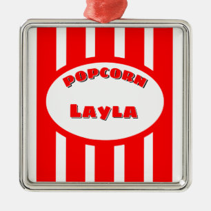 Popcorn Silbernes Ornament