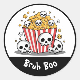 Popcorn-Skulls boo Custom Kids Sticker