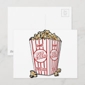 Popcorn Snack Food Film Nachtspass Postkarte (Vorne/Hinten)