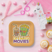 Popcorn & Soda Duo – Kinoabend Stimmung Pappteller (Party)