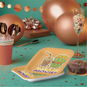 Popcorn & Soda Duo – Kinoabend Stimmung Pappteller