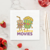 Popcorn & Soda Duo – Movie Night Vibes Serviette (Beispiel)