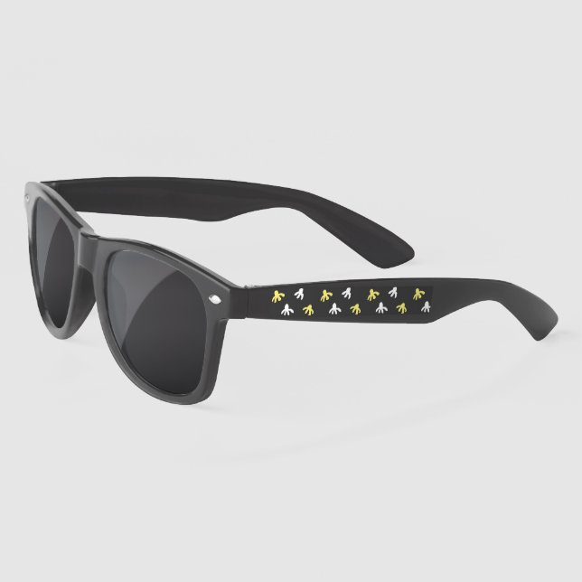 Popcorn-Sonnenbrille (Dunkelgrau & Buttergelb) (Links)