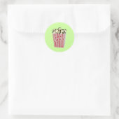 Popcorn Sticker! Runder Aufkleber (Tasche)