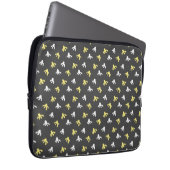Popcorn-Tablethülle (Dunkelgrau & Buttergelb) Laptopschutzhülle (Vorne Rechts)