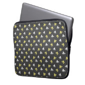 Popcorn-Tablethülle (Dunkelgrau & Buttergelb) Laptopschutzhülle (Vorderseite Links)