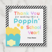 Popcorn Theme Teacher End of Year Vielen Dank Geschenkanhänger (Vorderseite)