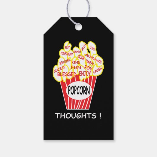 Popcorn Thoughts Positive Mindset Geschenkanhänger (Vorderseite)