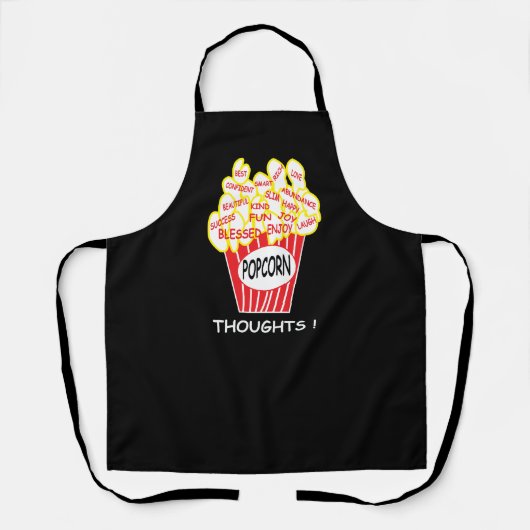 Popcorn Thoughts Positive Mindset Schürze (Vorderseite)