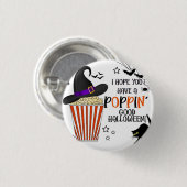 Popcorn-Trick oder behandeln quadratisches Aufkleb Button (Vorne & Hinten)