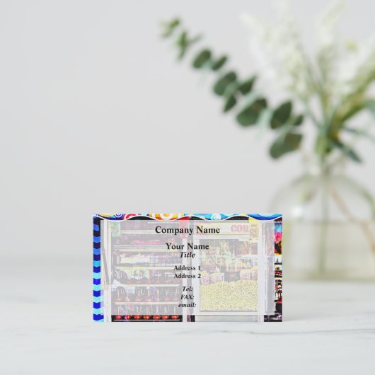 Popcorn und Candy Apples Visitenkarte (Stehend Vorderseite)