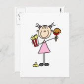 Popcorn und Cotton Candy Tshirts und Geschenke Postkarte (Vorne/Hinten)