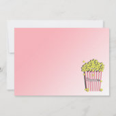 Popcorn und ein Film Pink Einladung (Rückseite)