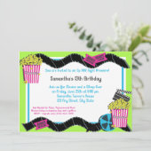 Popcorn und Film Einladung (Stehend Vorderseite)