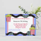 Popcorn und Film Einladung (Stehend Vorderseite)