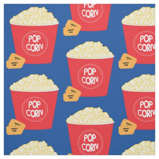 Popcorn-und Film-Karten Stoff (Muster)