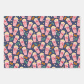 Popcorn und Filmtickets Filmabend Filmgeschenk Geschenkpapier Set (Vorderseite)