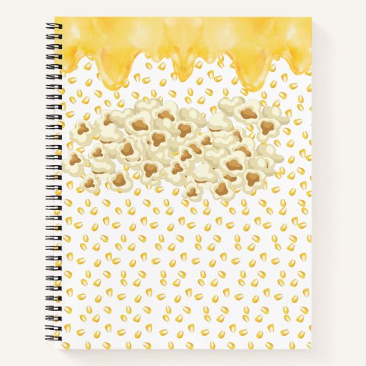 Popcorn und geschmolzenes Butter-Notebook Notizblock (Vorderseite)