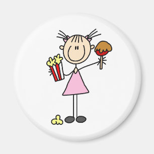 Popcorn und Karamell Apple am angemessenen Magnet