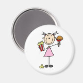 Popcorn und Karamellapfel auf dem Messegelände Magnet (Vorderseite/Rückseite)