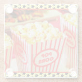 *Popcorn und Leckereien* Untersetzer aus Glas (Rückseite)