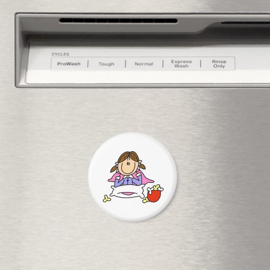 Popcorn und Pajamas Magnet (In Situ (Geschirrspüler))