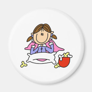 Popcorn und Pajamas Magnet