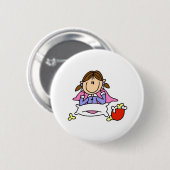 Popcorn und Pyjama Knopf Button (Vorne & Hinten)
