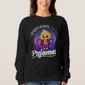 Popcorn und Schlafanzug Sweatshirt (Vorderseite)