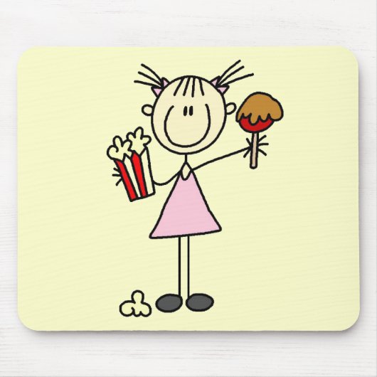 Popcorn-und Zuckerwatte-T-Shirts und Geschenke Mousepad (Vorne)