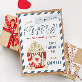 Popcorn-Valentinstag-Karte von Poppin Einladung