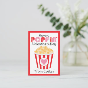 Popcorn Valentinstag   Popcorn Klassenzimmer Valen Mitteilungskarte