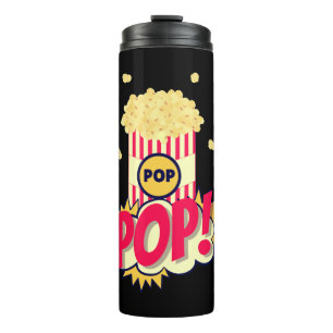Popcorn Vintag Retro Funny Thermosbecher