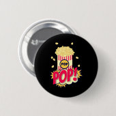 Popcorn Vintage Retro Lustig Button (Vorne & Hinten)