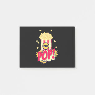 Popcorn Vintage Retro Lustig Post-it Klebezettel
