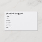Popcorn Visitenkarte (Rückseite)