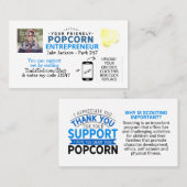 Popcorn-Visitenkarten für Pfadfinder Visitenkarte (Vorne/Hinten)