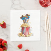 Popcorn-Welpe � Kinonacht-Hund Serviette (Beispiel)