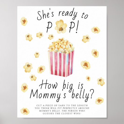 Popcorn - Wie groß ist das Bauchspiel der Mama? Poster (Vorne)