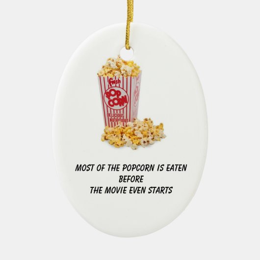 Popcorn wird gegessen, bevor der Film sogar Keramik Ornament (Vorne)