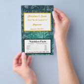 Popcorn-Wrapper, Aquamarin/gelb, Senf Flyer (Handgriff)